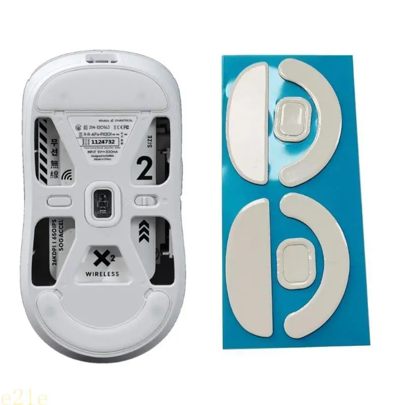 

E21E 2 Sets Gaming Mouse Skates Feet Mouse Foot Sticker For Pulsar Wireless Mouse Glides White