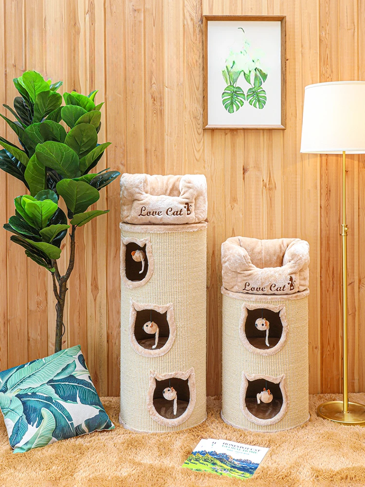 

Climbing frame nest tree integrated sisal bucket multi-layer nest winter warm house cat supplies