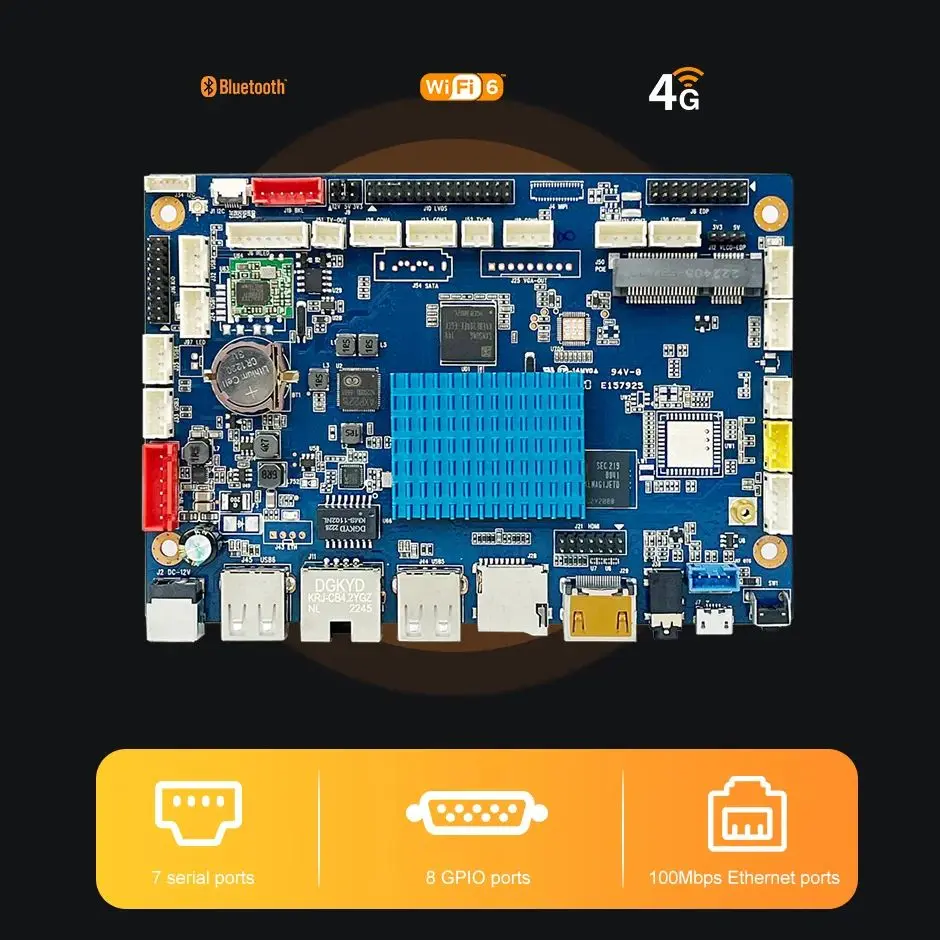Liontron K0 Motherboard Allwinner A40i 128GB EMMC Android PCBA Embedded Computer Mainboard for Industrial Controlling Computer