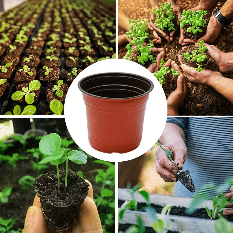 Thin section Flowerpot Plastic Grow Box Fall Resistant Tray For Home Garden Plants Nursery Cup Transplant Flower Plant Pots
