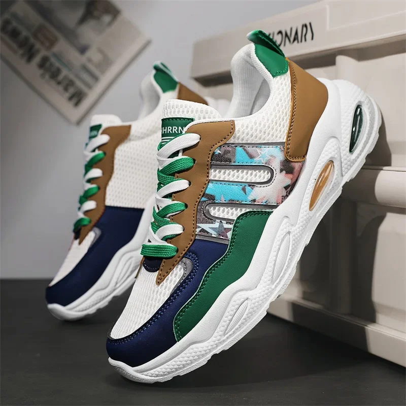 Hot Sale Men's Casual Sneaker Autumn Mixed Color Mesh Outdoor Shoes for Mens Trendy Mans Tennis Sports Lightweight Male Sneakers