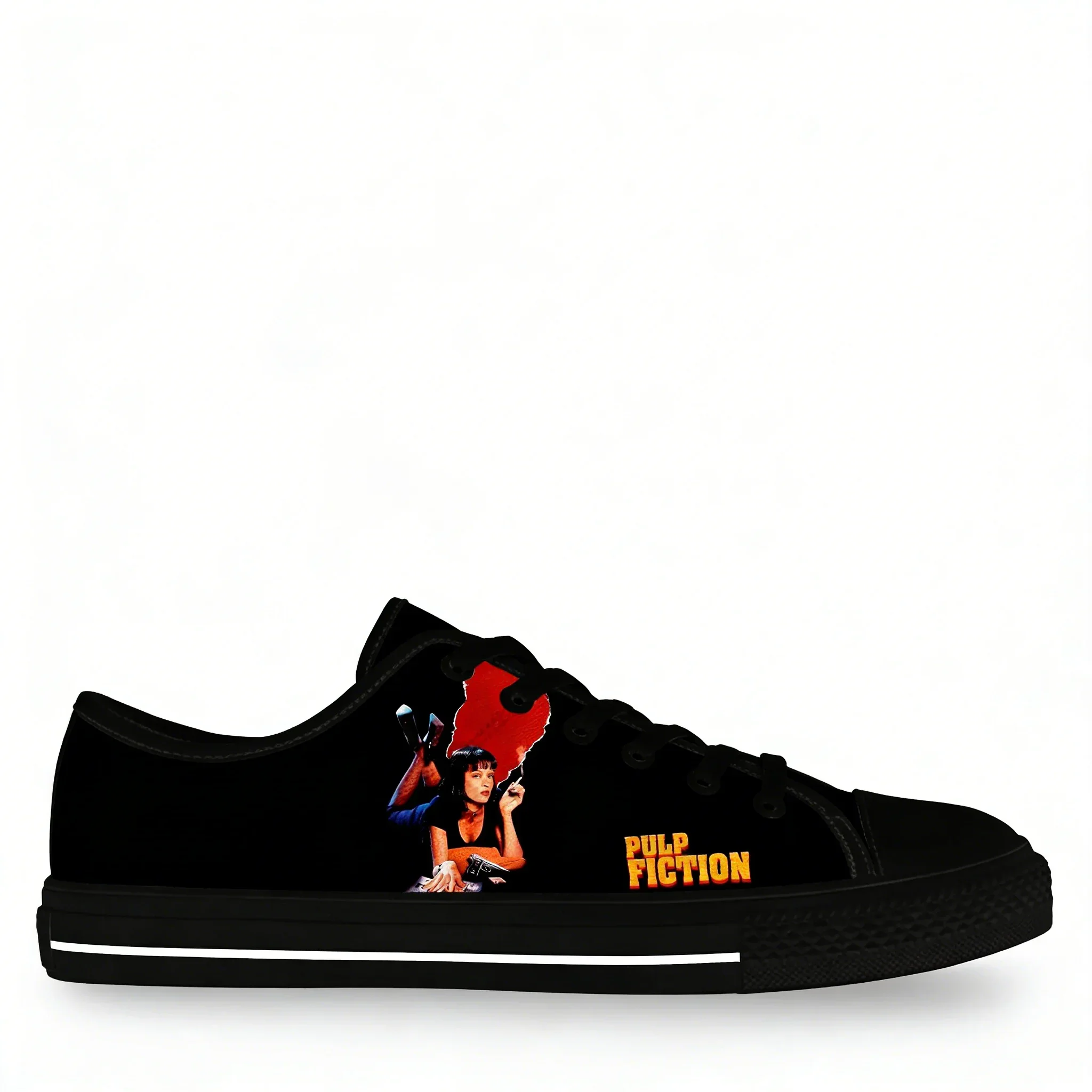 

Classic Movie Pulp Fiction Funny Casual Cloth Fashion 3D Print Low Top Canvas Shoes Men Women Lightweight Breathable Sneakers