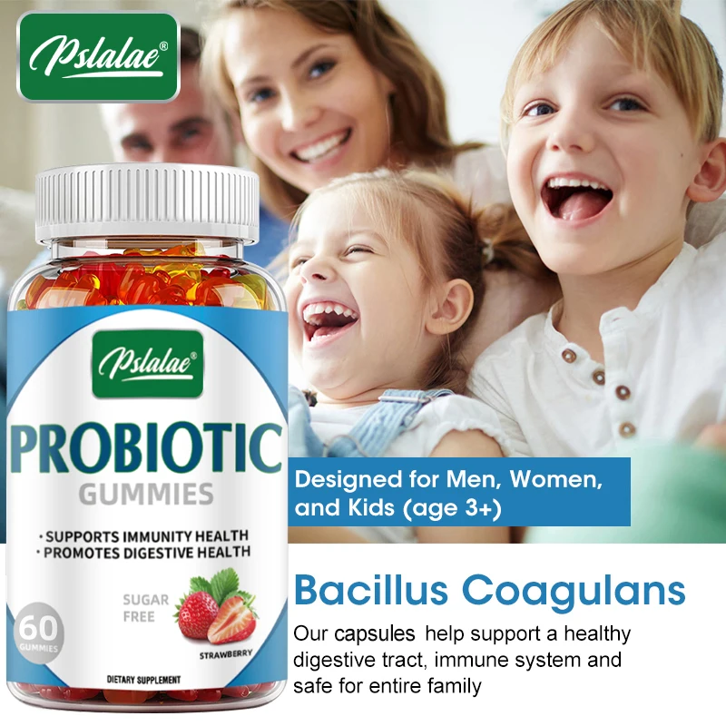 Probiotic Gummies Support The Immune System Promote Health and Digestive BalanceVegan Non-GMO Gummies