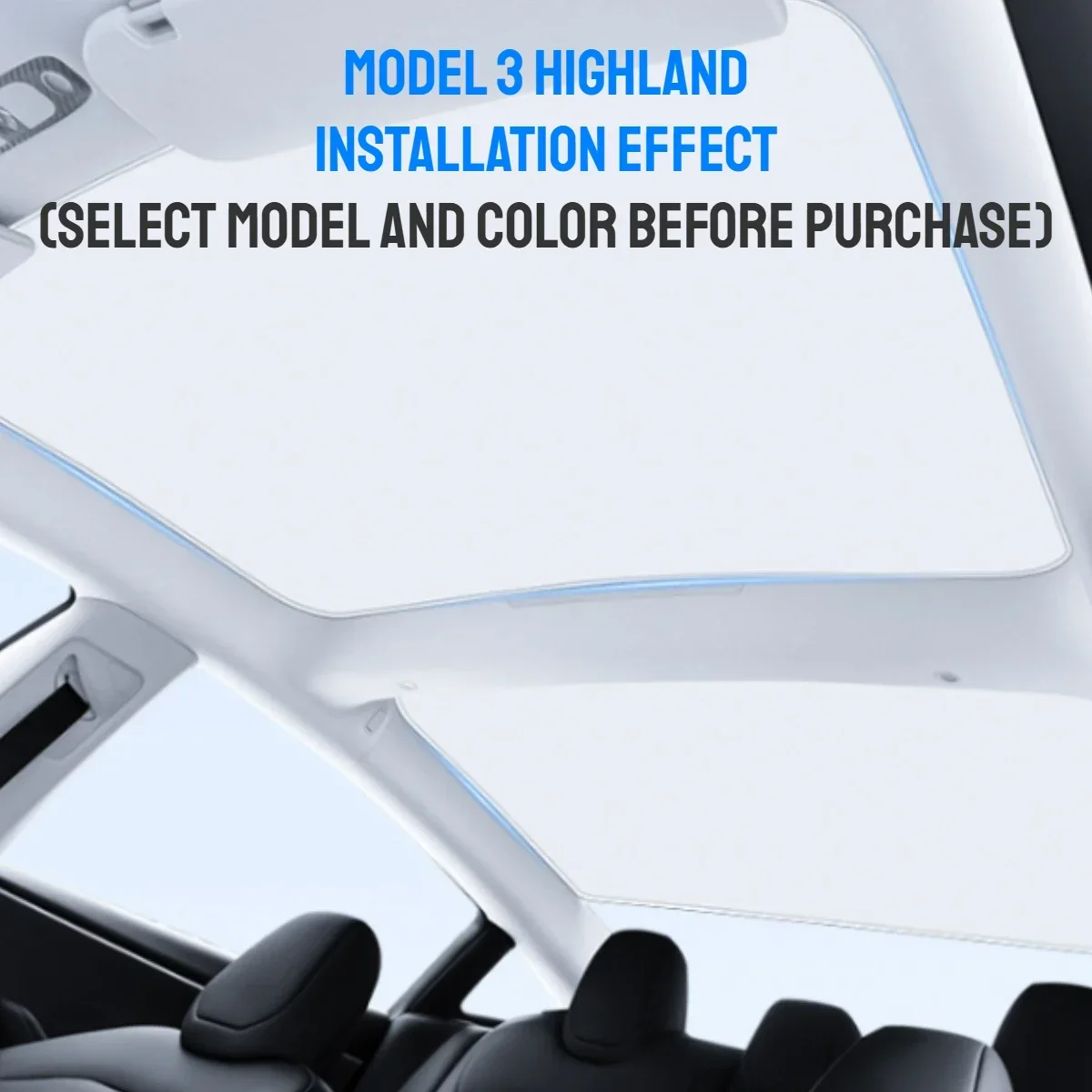 Sunroof Sunshades For Tesla Model 3 Highland 23-24 Model Y 2021-24 Ice Cloth Buckle Sun Pare Glass Front Rear Skylight Accessory