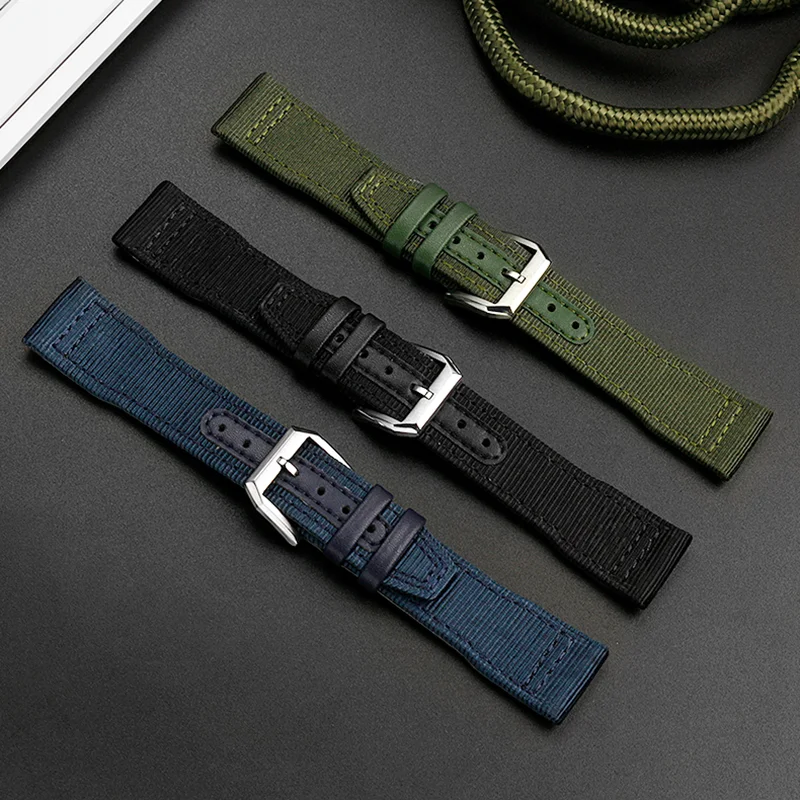 20mm 21mm22mm Nylon strap for IWC Pilot Mark 18 Spitfire fighter jet Portugal IW377714 IW327004 IW377709 IW388101 men watch band