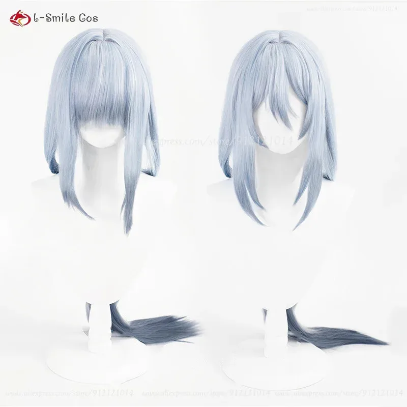 

zz04zz12Game Wigs Hanya Косплей Женщины Длинные Серые Синие Градиентные Аниме ПарикиHan Ya Термостойкие Волосы + Кепка Для Парика