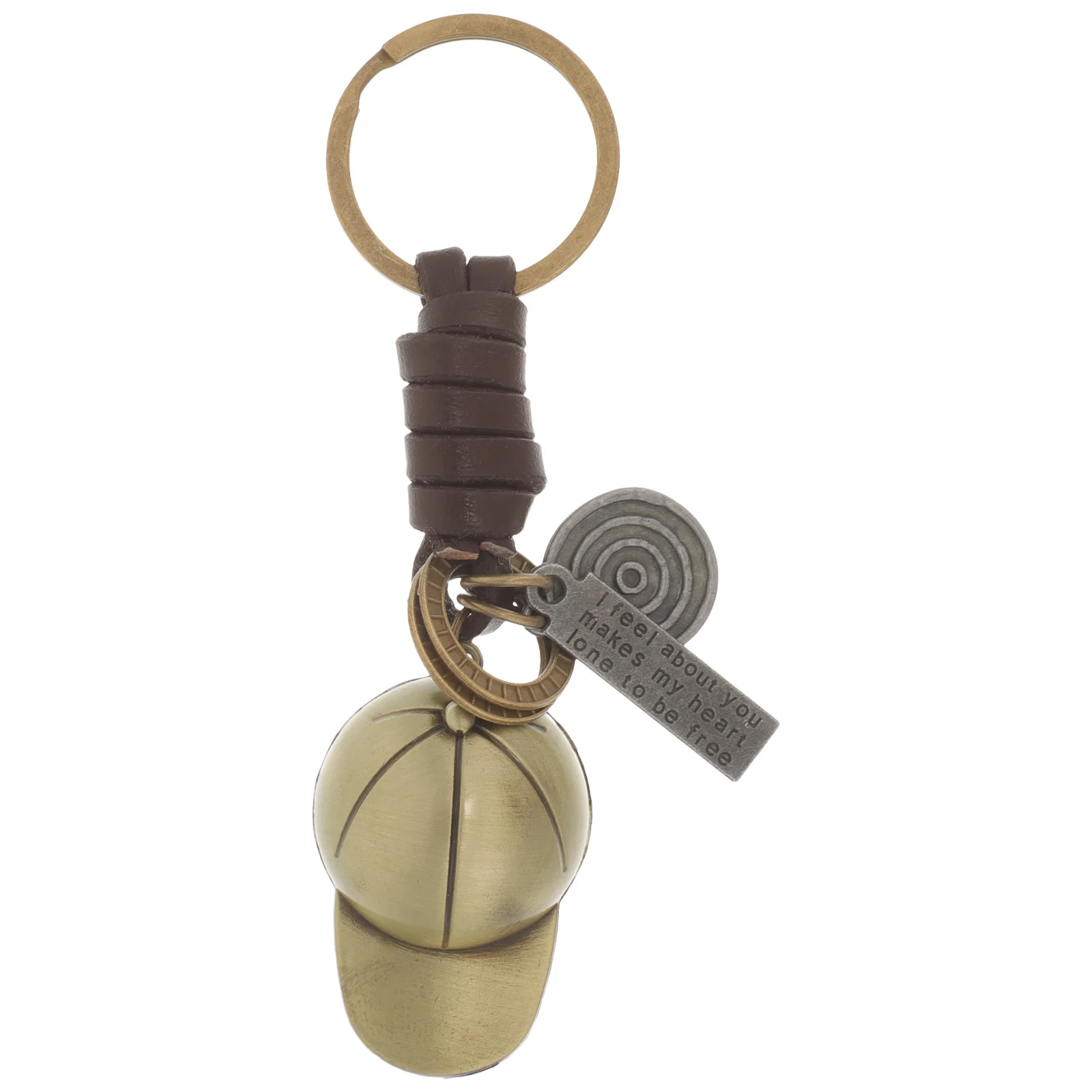 

Baseball Cap Keychain Vintage Hat Keychains for Bag Small Key Ring Creative Gifts Handmade Braided Keychain Pendant Wallet