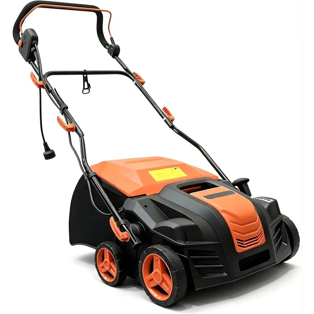 

16” Artiicial Tur Vacuum,1800w Grass Sweeper 15 Amp Lawn Sweeper Yard Power Brush with 55L Removable Lea Collection Bag, Quick-o