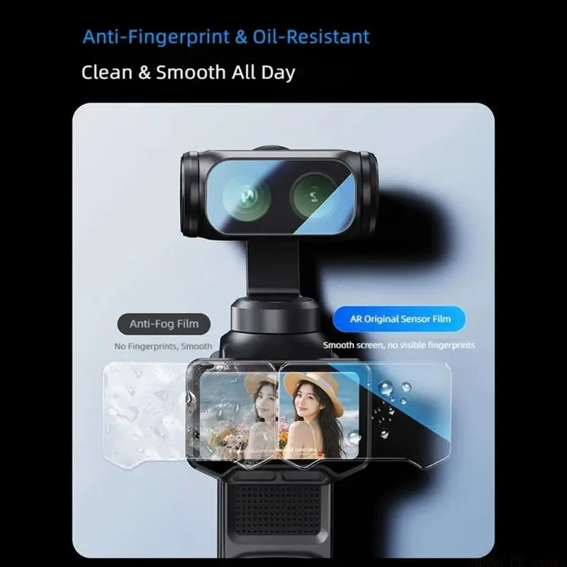M5TD Lens and Screen Guard Layer Set for Camera Coverage with Clear Glass Construction and a Guided Positioning Cover for
