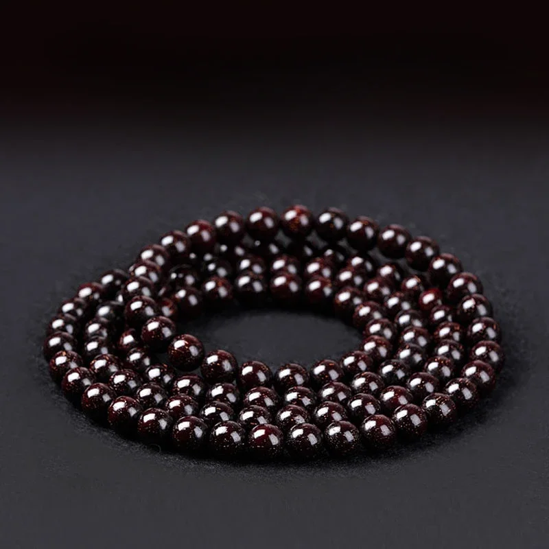 

Natural small leaf red sandalwood bracelet 108 Buddha beads for men and women's bracelets old materials full of Venus sandalwood