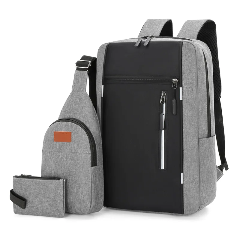 

Wholesale Men Casual Computer Waterproof School Rucksack Bag Customized Logo Polyester Laptop Backpack
