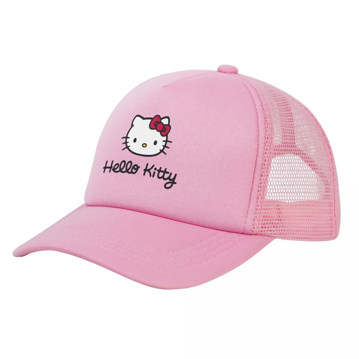 Classic Funny Hello Kitty Cat Trucker Hat Women Men Custom Adjustable Adult Baseball Cap Summer