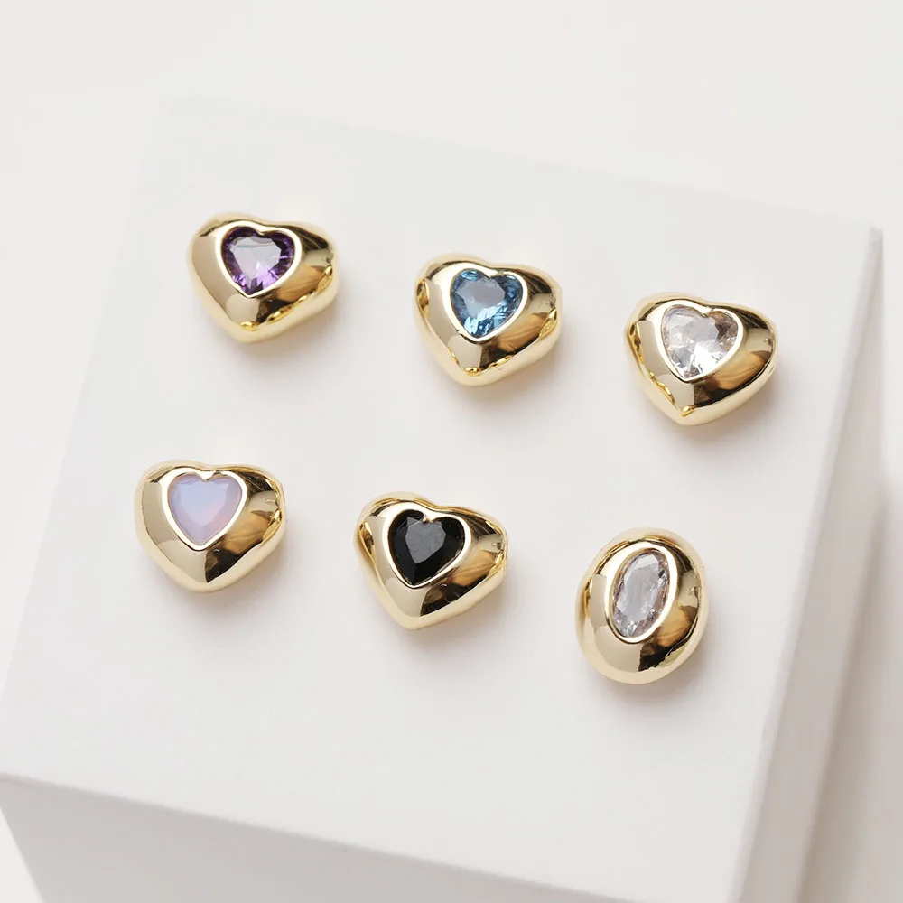 

2 шт., латунные бусины для браслета и ожерелья