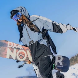 LDSKI -30 zimowy kombinezon narciarski 10K wodoodporny wiatroszczelny zagęszczony termiczny Snowboarding odzież narciarska na świeżym powietrzu kurtka spodnie dla kobiet mężczyzn