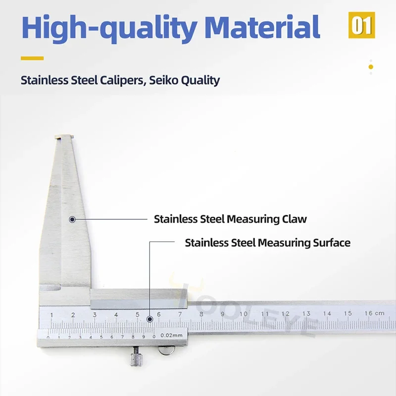 Inner Groove Caliper Stainless Steel Inside Vernier Caliper For Inner Diameter Measurement Tool Gauge 10-160 26-200 30-300mm