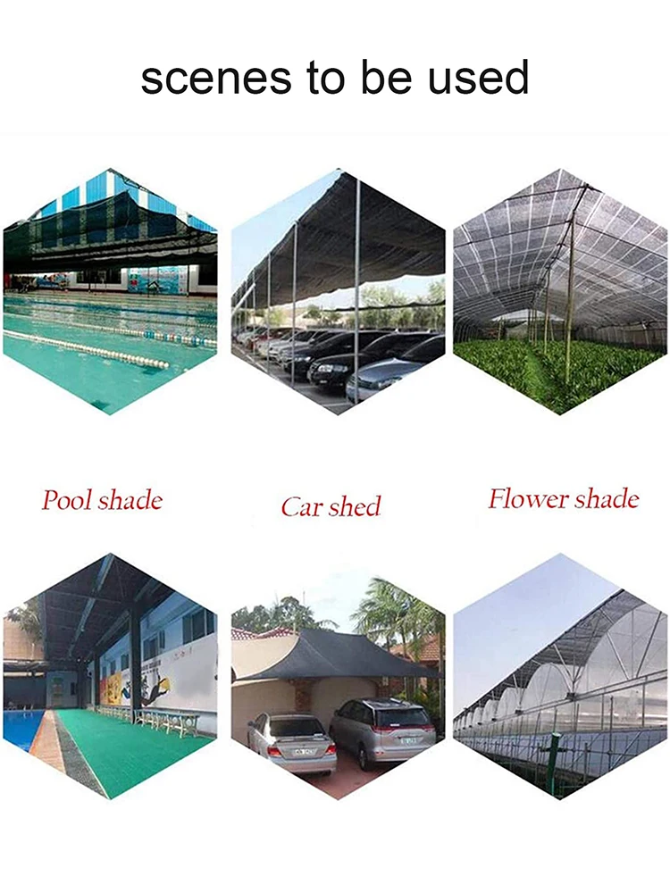 Sunshade Net, Rectangular Shading Cloth With Eyelets, Used For Pergolas, Flowers, Patio Lawns, Pet Houses