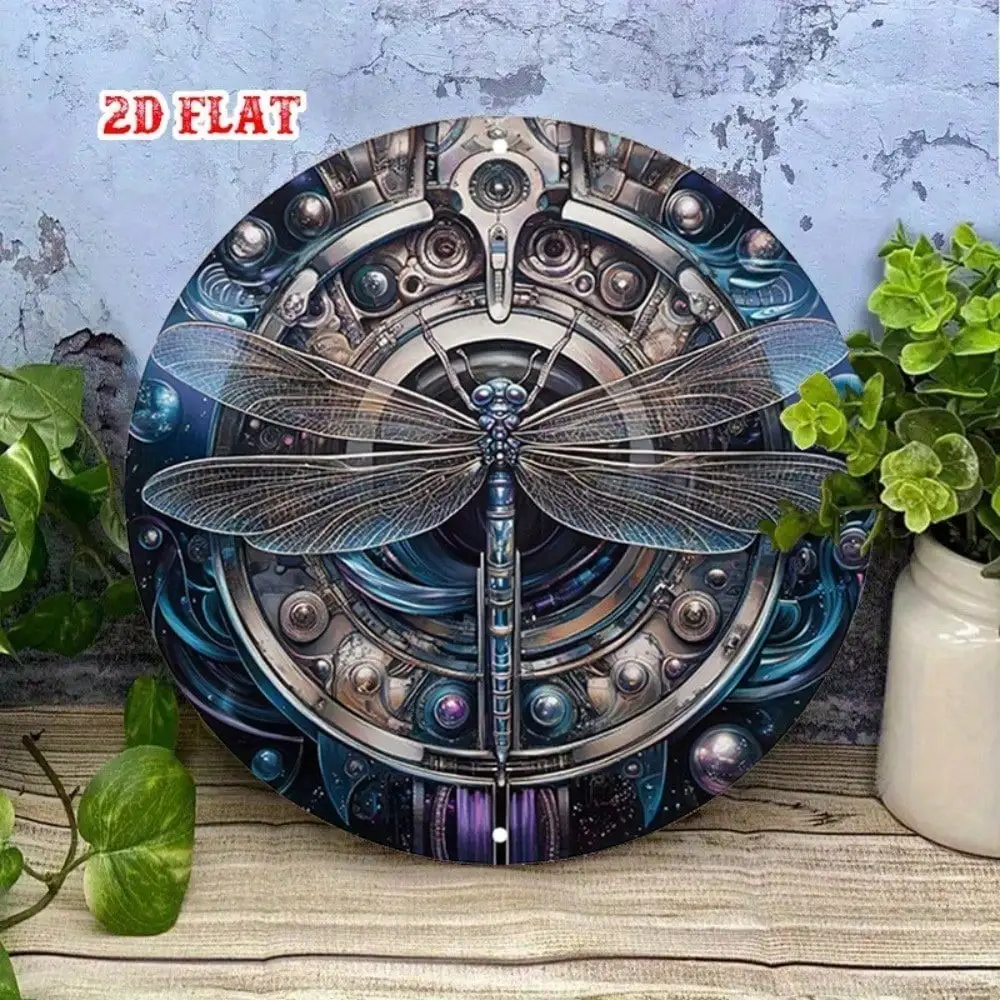 Vintage Steampunk Dragonfly Metal Sign Wall Art Home Decor Room Decoration