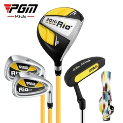 PGM 3-12 Age Boys Girls Kids Golf Club Full Sets Gift Children's Junior School Practice Learning Carbon Swing Putter Bag JRTG004