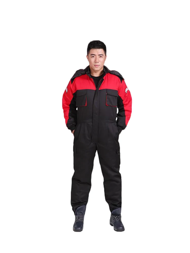 

Winter Thicken Unisex Cotton Work Reflective Uniform Work Wear Jumpsuit Sets Safety Jacket Coveralls Dropshipping Korea