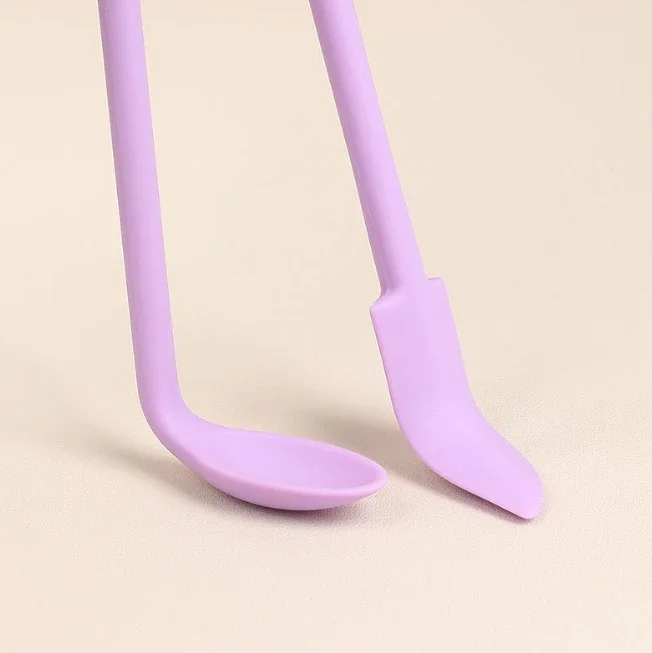 3Pcs/Set Silicone Spatula Heat Resistant Long Handle Dual-Ended Scraper and Spoon Jam Spatula Kitchen Gadget Kitchen Accessories