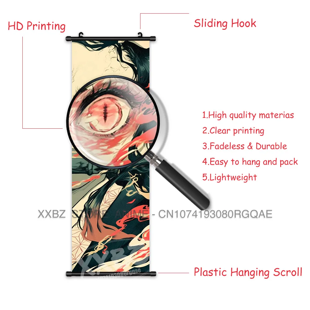 Dämonentöter Schriftrollen Bilder Kamado Tanjirou Hängende Gemälde Tomioka Giyuu Home Dekorative Kochou Shinobu Leinwand Poster Geschenk – Detail 6