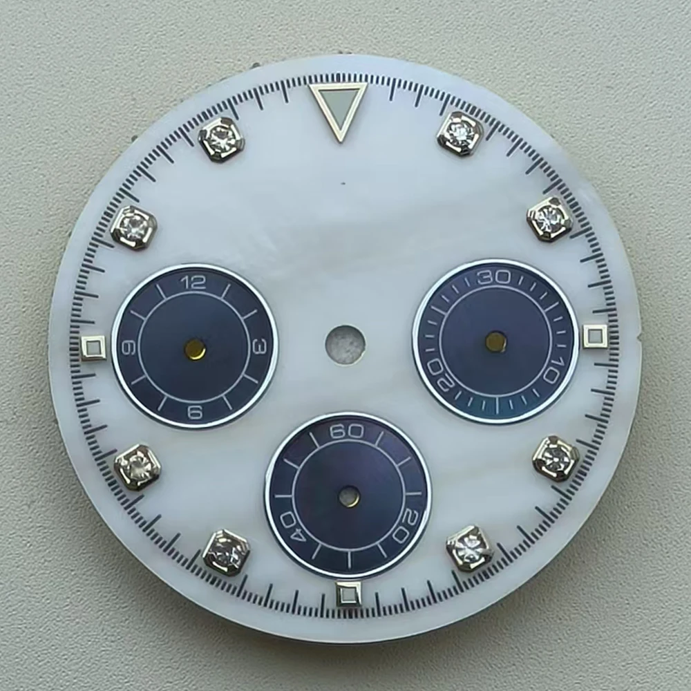VK63 watch dial 29mm custom logo dial men's watch accessories timing diamond dial suitable for VK63 movement watch