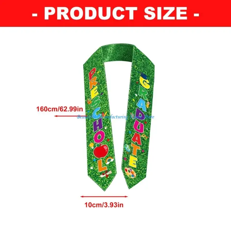 E56A Elegant Graduation Stole Graduation Sash For Kids With Preschool Graduate Text 4