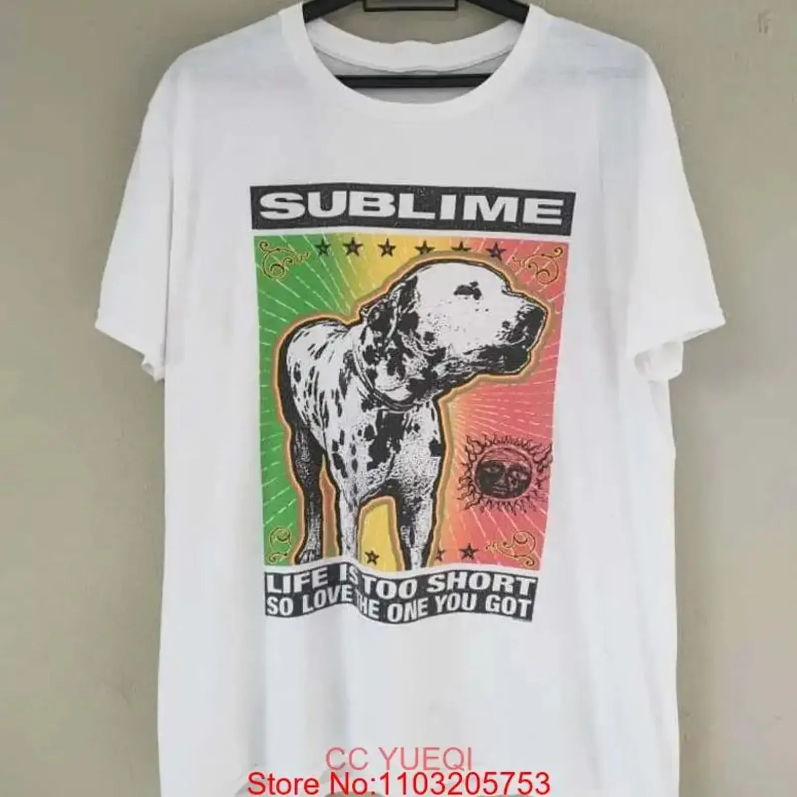 

Vtg Sublime Band Music Tour Хлопковая белая футболка всех размеров MM1480 винтажная стираная растянутая стильная дизайнерская одежда с графическим рисунком