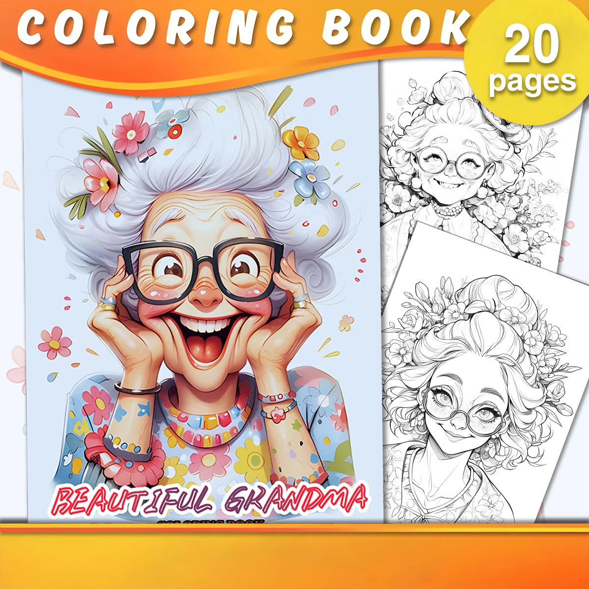 Libro da colorare per adulti da 1 pezzo con animali, paesaggi, fiori, motivi, funghi e molti altro per il rilassamento in brossura