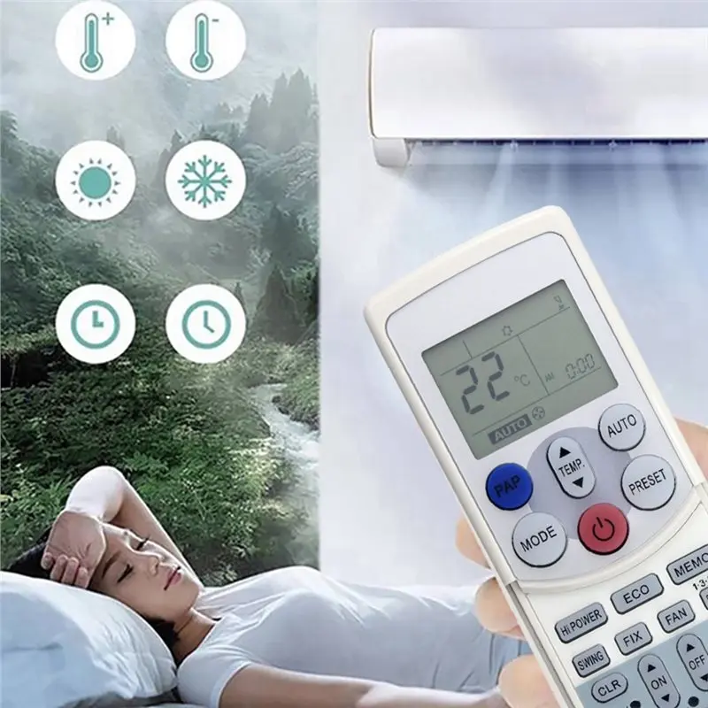 B76B Replacement A/C Remote Control for Toshiba WH-H01JE Air Conditioner, White ABS Durable Easy Install