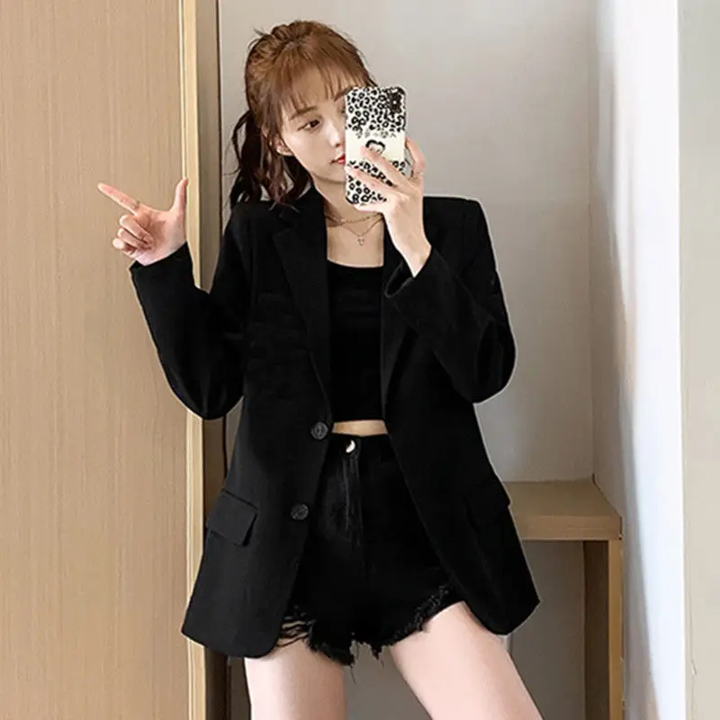 Fashion Comfortable Temperament Versatile Foreign Casual Suit. Small Blazer Ladies Trendy Ins Spring Summer Autumn Short Jacket.