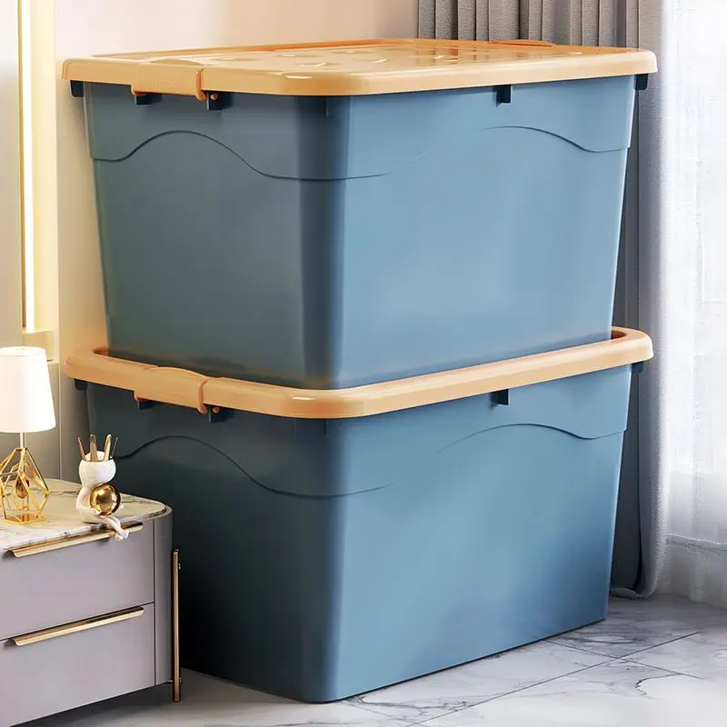 Extra Large Thickened Plastic Storage Box for Home Use Clothes And Quilt Organizer Box Toy Storage Cabinet Clothing Arrangement