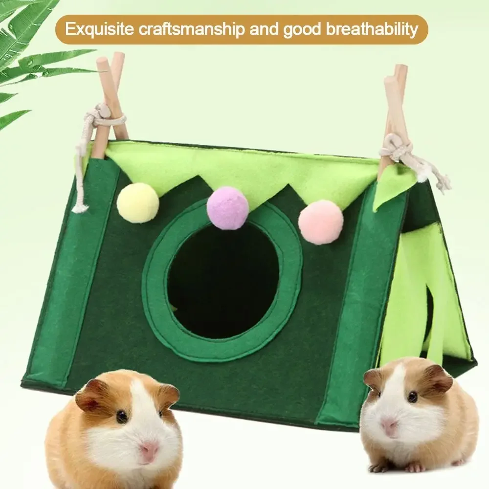 

Hamster Tent Stick Felt Material Tent Pet Rabbit House Hideout Guinea Pig Cage Small Animal Bed Accessories Клетка Для Хомячка