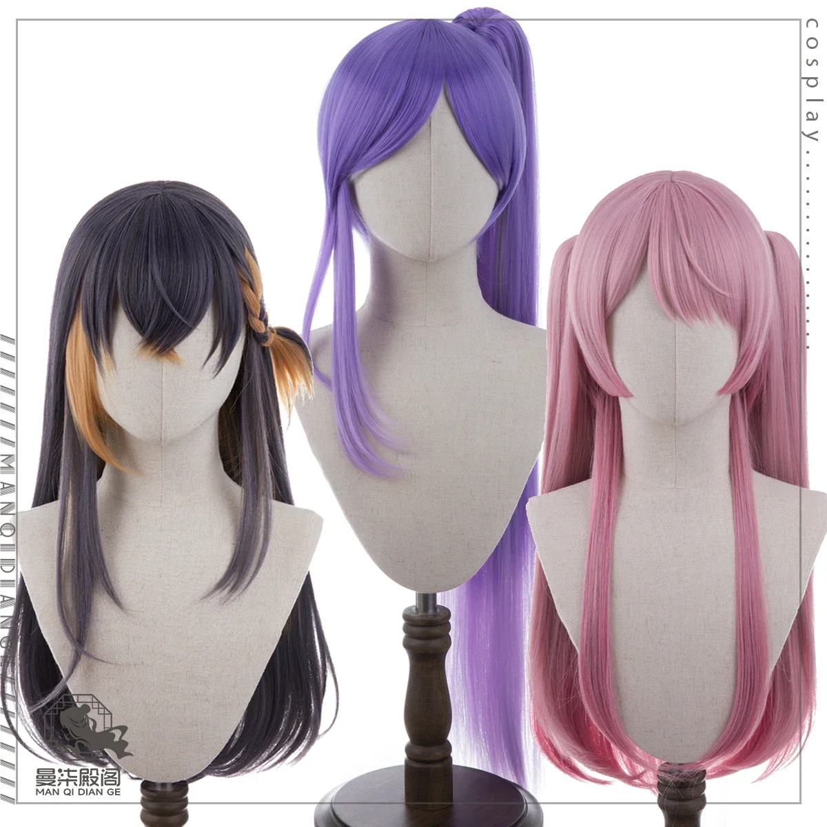 

Hololive Vtuber OBSYDIA Petra Tatsuki Selen Rosemi Cosplay Wig Heat Resistant Synthetic Hair Halloween Party Wigs + Free Wig Cap