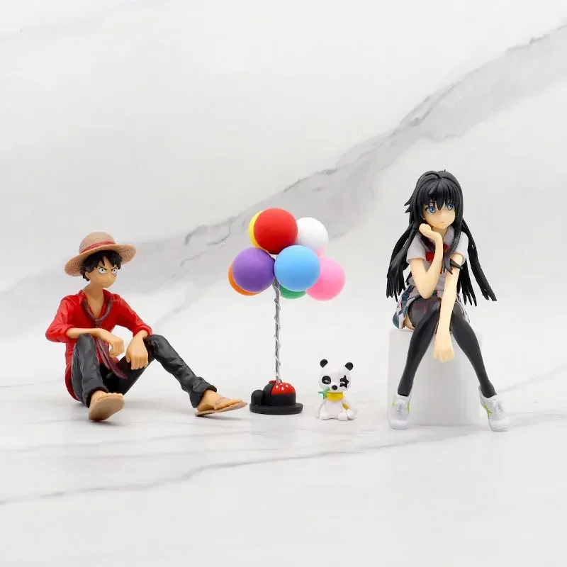 Monkey D Luffy Yukino Action Figures Cartoon One Piece Model Auto Center Console Decoration Car Interior Ornaments Accessories