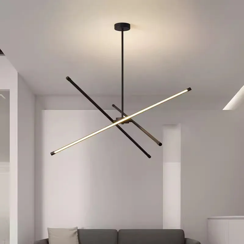

SANDYHA Pendant Lights Geometric Lines Nordic Designer Chandelier for Living Room and Dining Table Decor Lighting Fixtures