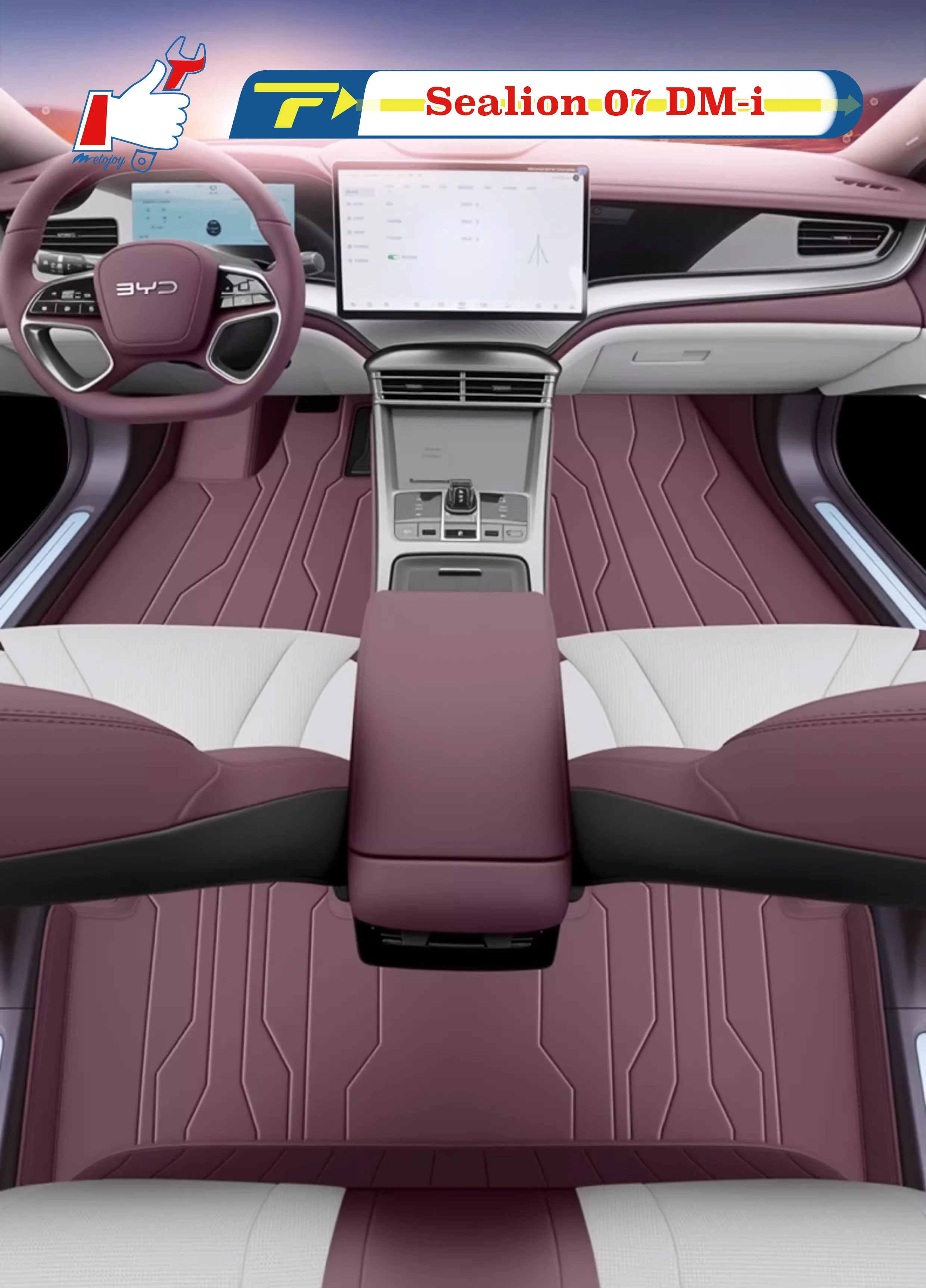 

Left-hand Drive Car Floor Mat For BYD Sealion 07DM-i 2024 Full-Surround Foot Mat Mat Floor Liner Floor Carpet Water-proof Mat