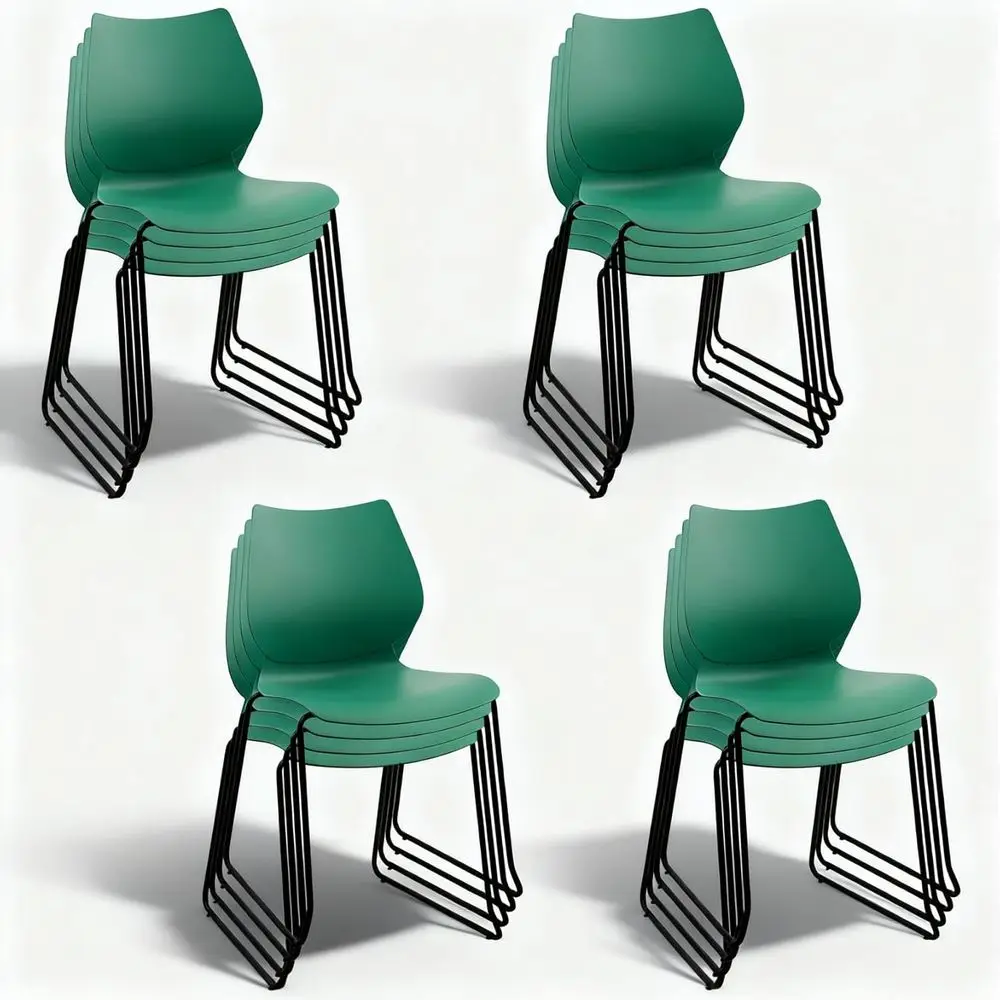 

Green 16-Pack Stackable Office Chairs for Conference, Waiting, and Training Rooms