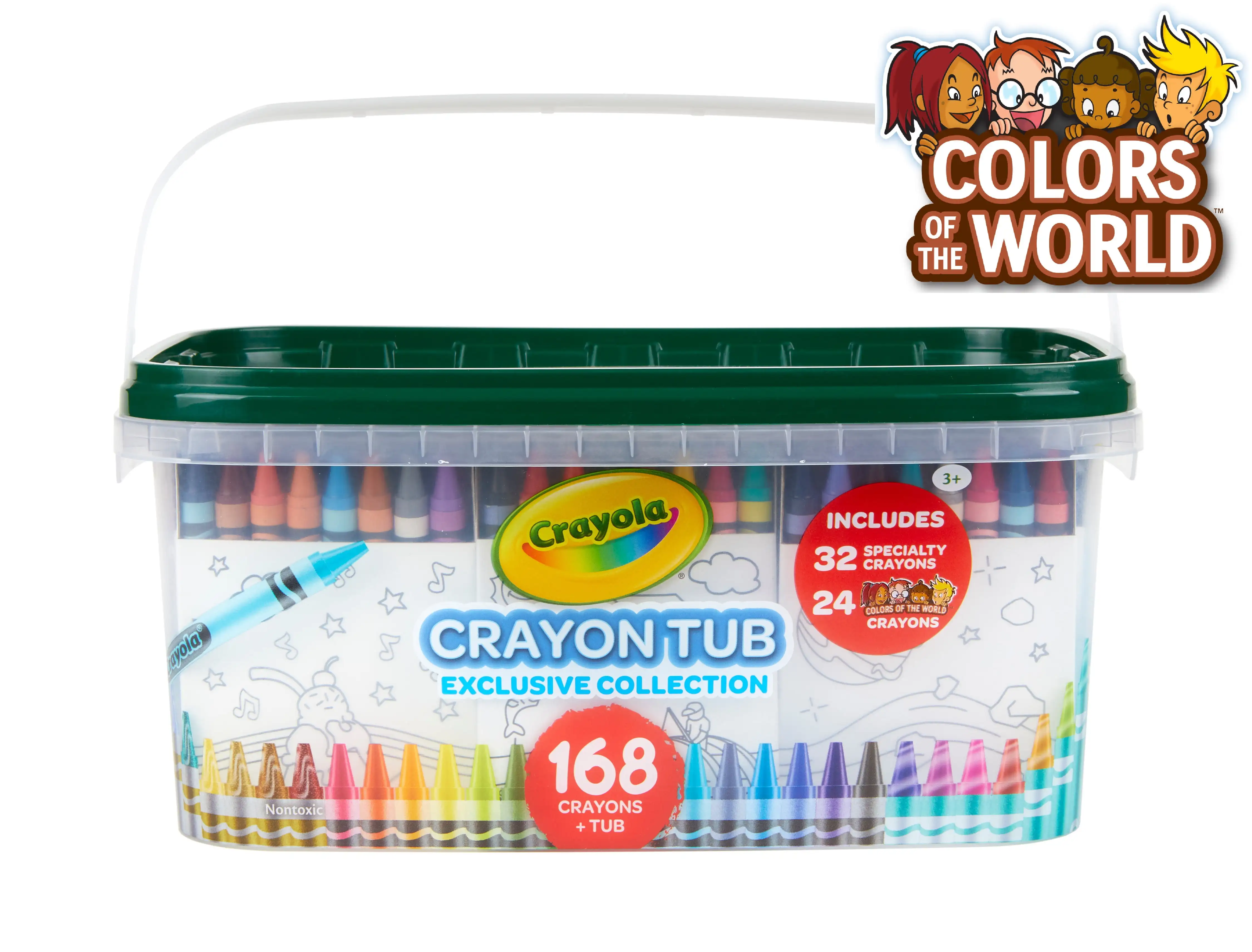 Crayola Art Supply - 168 Krayon Crayola dengan Wadah Penyimpanan,
