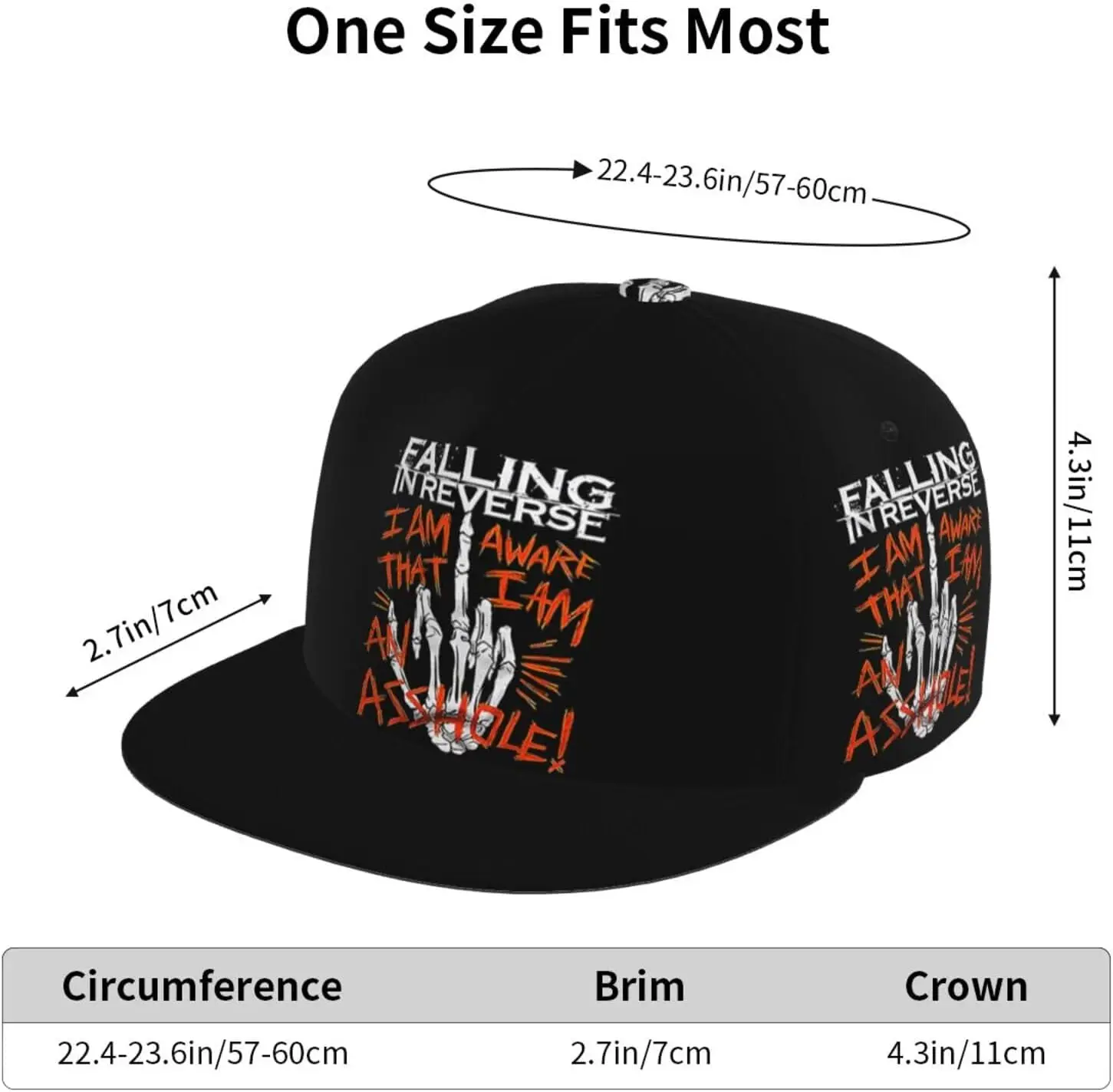 Baseball Cap Falling Musics in Musics Reverse Flat Bill Brim Snapback Hats Hip Hop Hat High Crown Adjustable Dad Hat Trucker