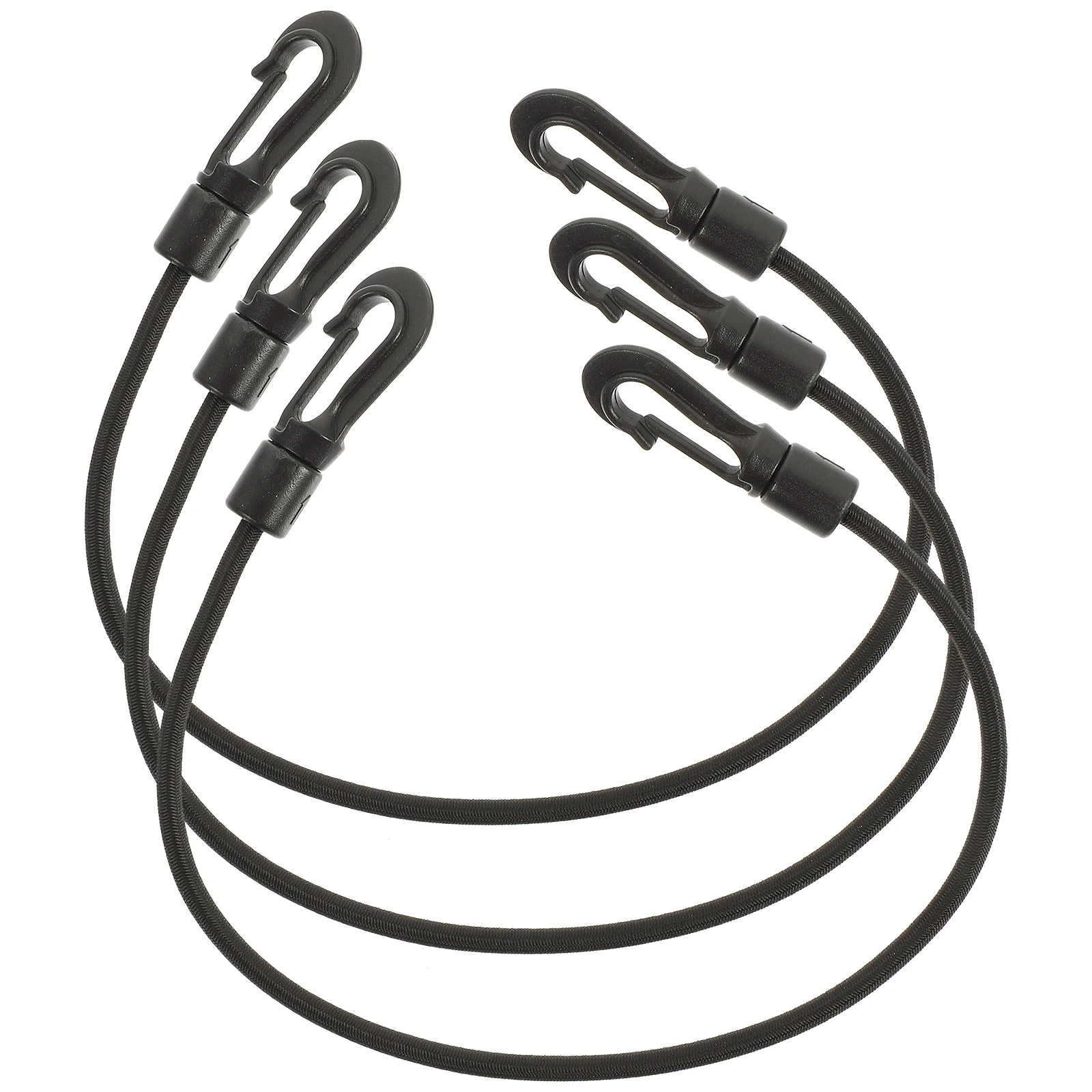 

3pcs Elastic Hook Rope 4mm Thick 30cm Double Head Bungee Cord for Kayak Sailboat Yacht Docking Supplies Mooring Lines