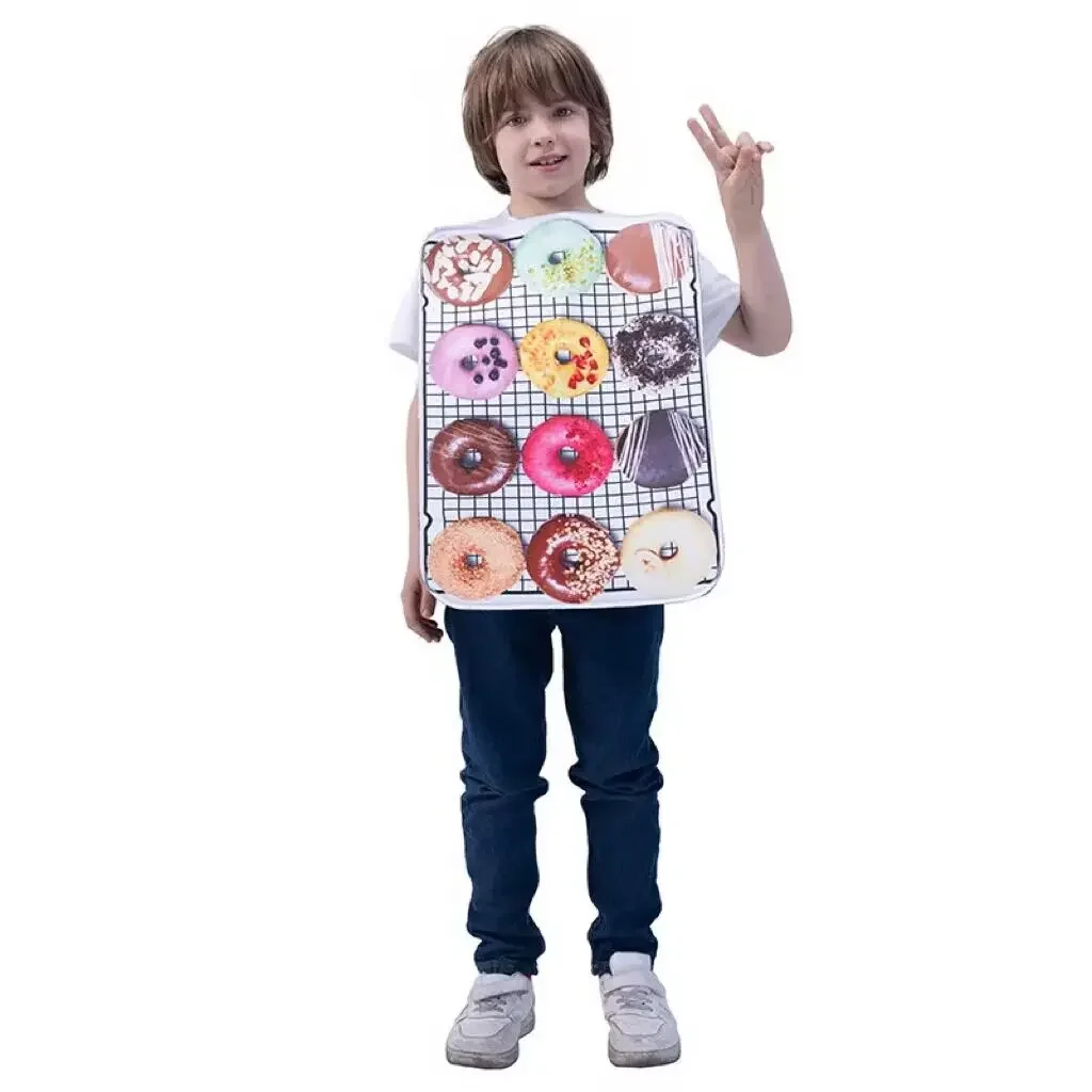 Cosplay Food Party Funny Donut set costumi per adulti e bambini Festival Performance puntelli