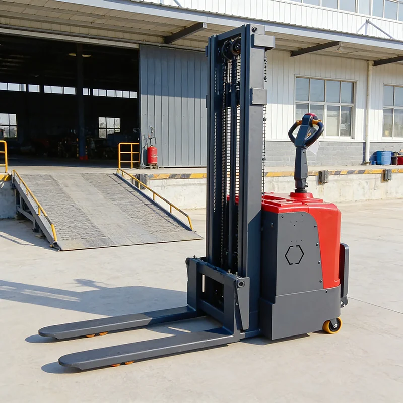 Electric Pallet Stacker 1.2 Ton with Digital Battery Indicator and Emergency Reverse Button