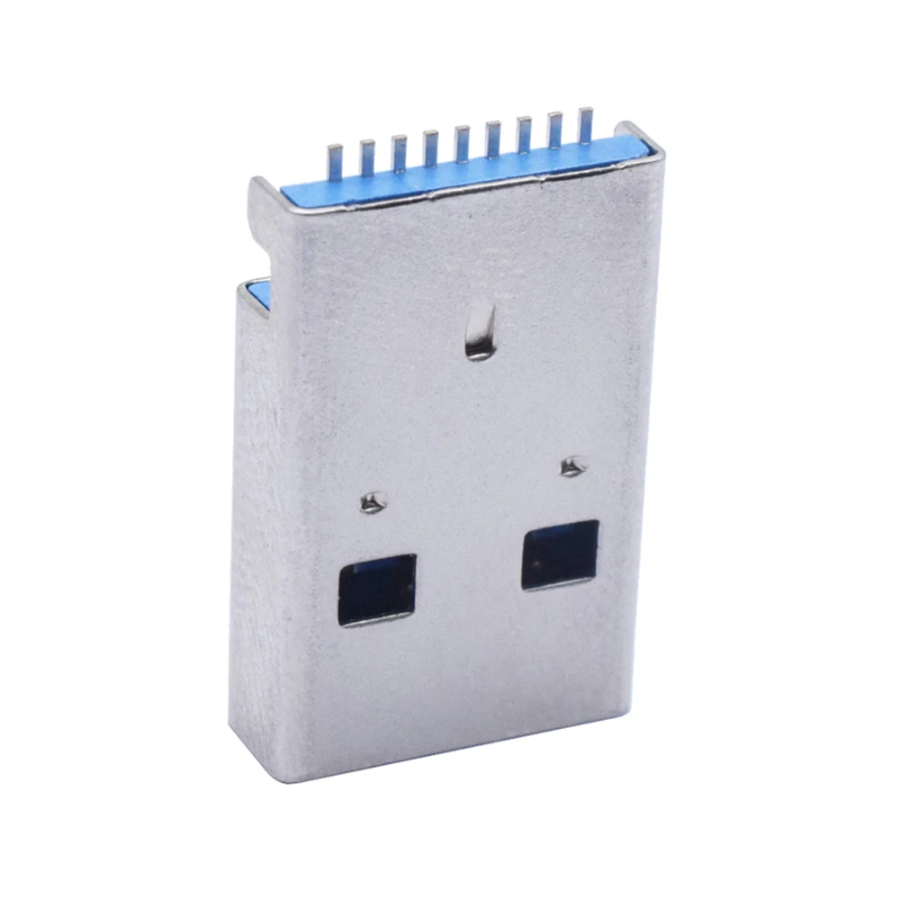 

A public 3.0 sinking board straight foot USB male connector AM horizontal LCP blue glue iron 9Pin patch manufacturers spot