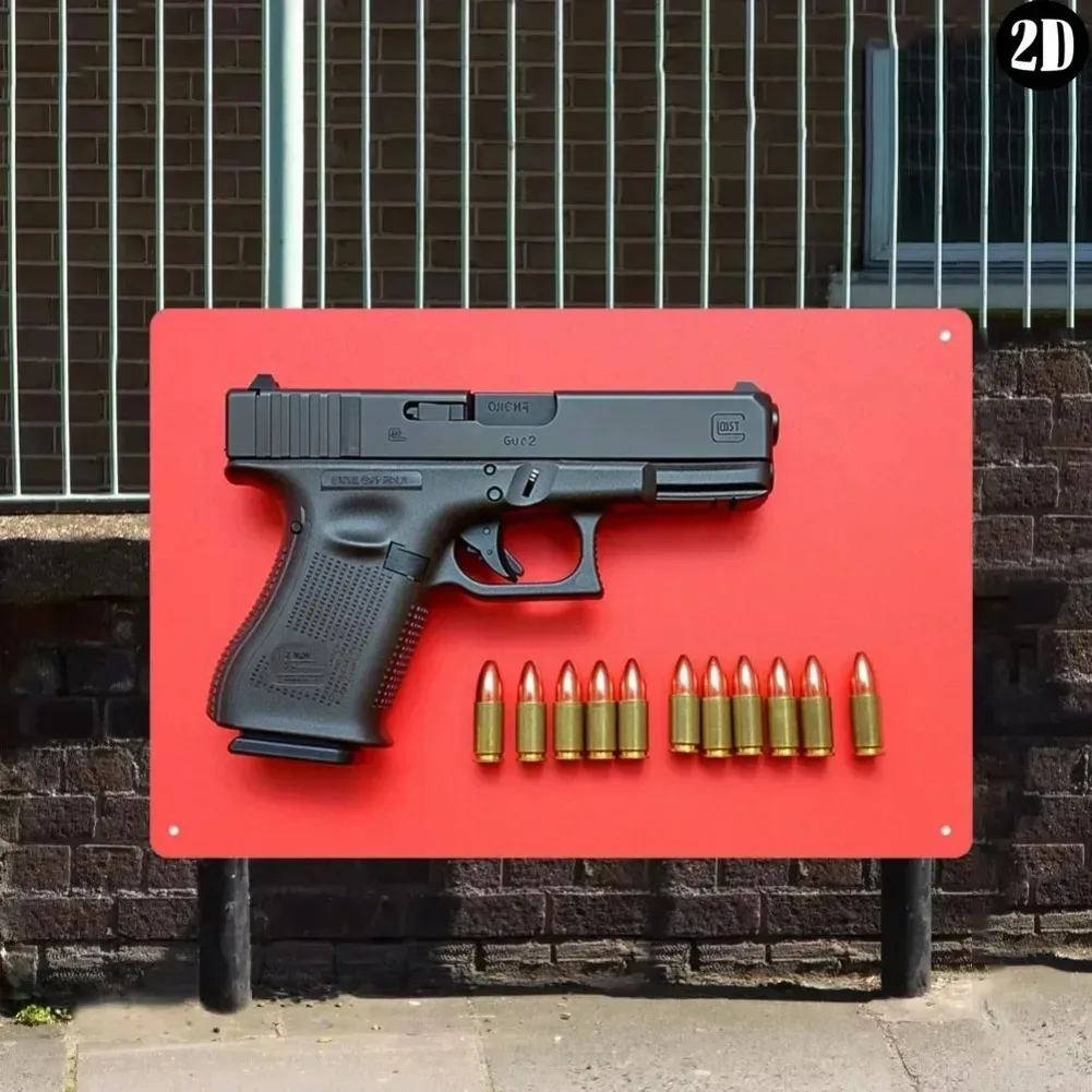 لوحة فنية جدارية حديدية متماثلة عسكرية عتيقة - لافتات من القصدير مقاومة للصدأ للمنزل/الغرفة، هدية مثالية لعشاق الجيش #6