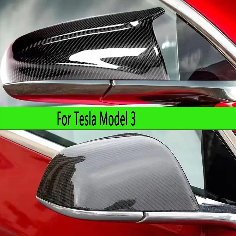 

Накладки на зеркала заднего вида из матового карбона для Tesla Model 3, глянцевые и матовые, комплект для тюнинга кузова