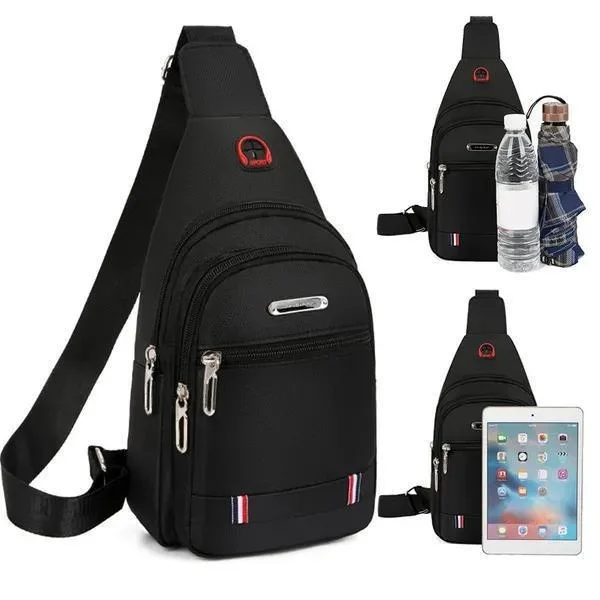 Unisex lona pequena mochila, um ombro Messenger Bag, Sports saco de peito, Oxford pano, lazer