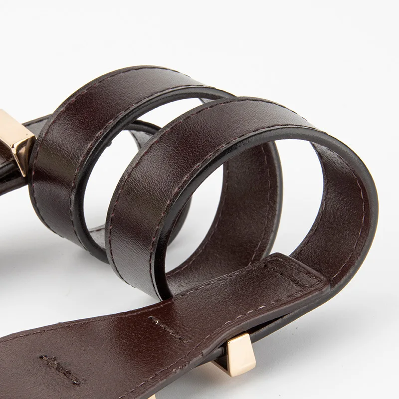 本革レディースベルト、ファッショナブルなドレススーツ装飾ワイドベルト、ハイエンドニッチベルト