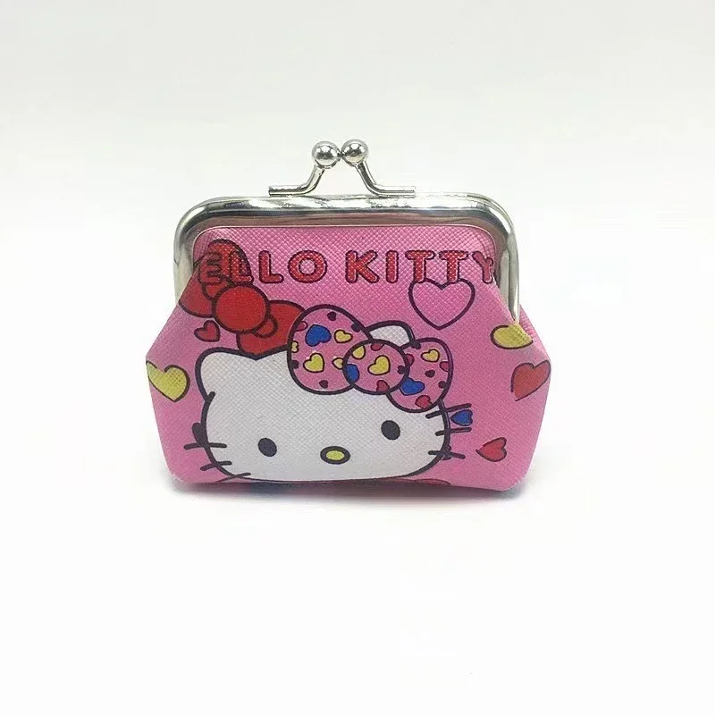 Hello Kitty Cartoon Coin Pouch Purse Sanrio Creative Small Wallet Wholesale My Melody Bags girls purse Kawaii Wallet Kid Purses image 5