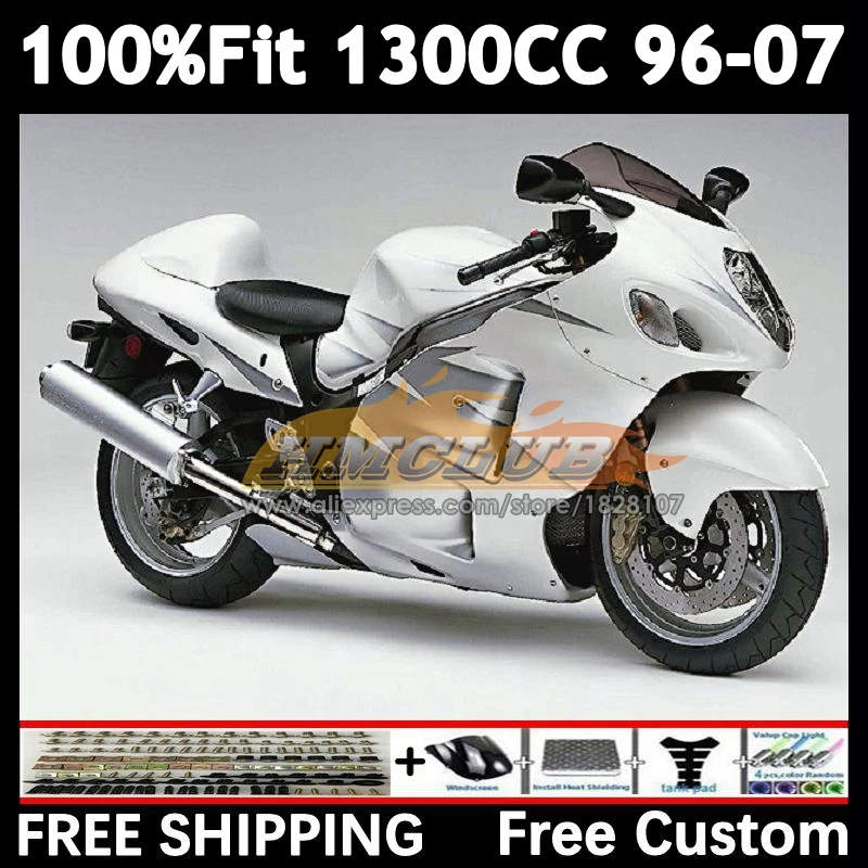 Body For SUZUKI GSXR 1300 GSXR1300 Hayabusa 96 97 98 99 00 01 36No.307 GSXR-1300 white stock 02 03 04 05 06 07 1996 2007 Fairing